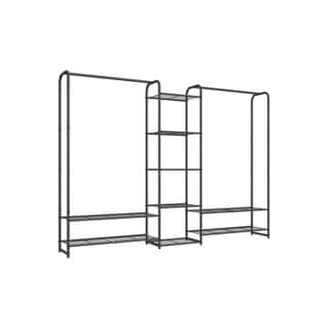 Songmics Oblečni regal 29x183x158.4 cm črne barve