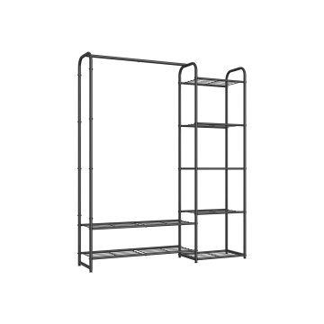 Songmics Oblečni regal 29x112x158.4 cm Črn