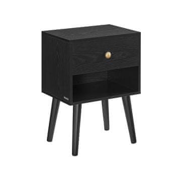 Songmics Komplet nočnih omaric 2 kosa 28x39x55 cm črne barve