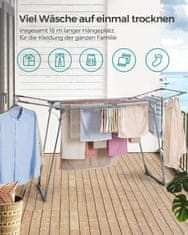 Songmics Stojalo za sušenje perila 56.5x173x96.5 cm sivo