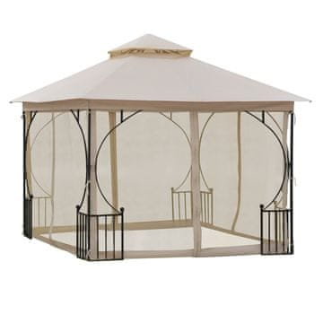 Homestar Vrtni paviljon 295x295x275 cm bež in črna