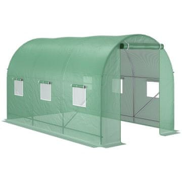 Homestar Toplar s polikarbonatnimi okni 350x200x200 cm zelen