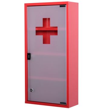 Homestar Omara prve pomoči Model 3 30x12x60 cm Rdeča