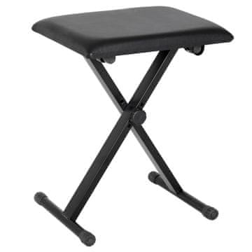 Homestar Klaviaturni stolček nastavljiv 39x29x37-47 cm črn