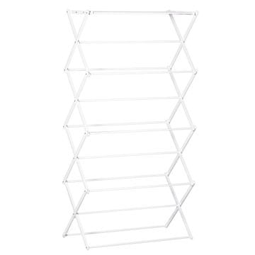 Homestar Stojalo za sušenje perila 74x35x144 cm Belo zložljivo