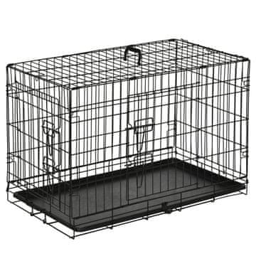 Homestar Transportna škatla za hišne ljubljenčke 76x46x52 cm Črna