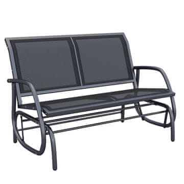 Homestar Vrtna gugalnica klop 120x70x85 cm črna