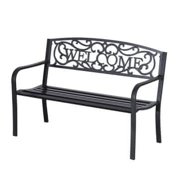 Homestar Vrtna klop za 2 osebi 127x60x87 cm kovinska