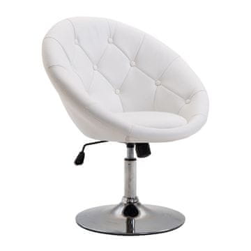Homestar Vrtljiv stol 71x59x78-90 cm Bela