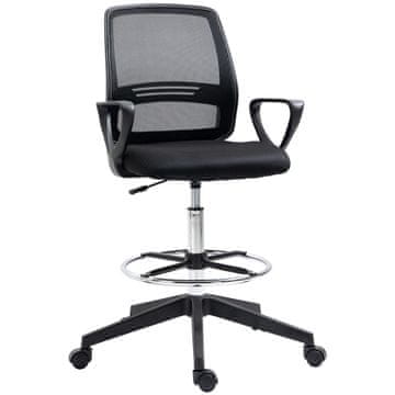 Homestar Stoječi stol 59,5x60x102,5–126 cm črne barve