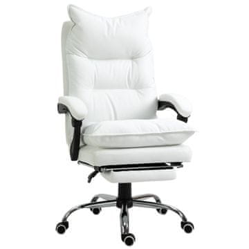 Homestar Pisarna stol z naslonom in naslonjalom za noge, 66x72x122 cm, bela