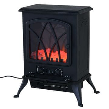 Homestar Električni kamin Model 6 45x28,5x54 cm Črn