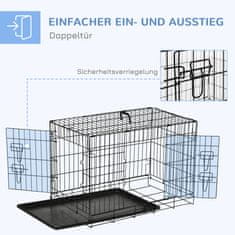 Homestar Transportna škatla za hišne ljubljenčke 76x46x52 cm Črna