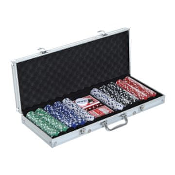 Homestar Komplet za poker 500 žetonov 55,5x22x6,5 cm