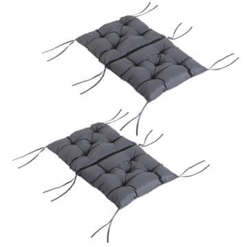 Homestar Set dveh blazin za stol, 98x50x8 cm, siva