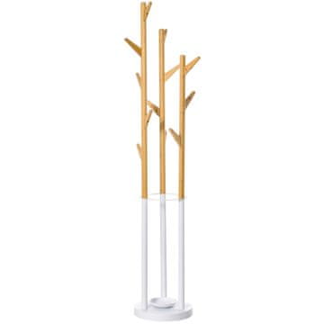 Homestar Obešalnik za plašče 30,5x30,5x174,5 cm, bel