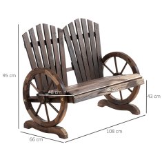 Homestar Vrtna klop 108x66x95 cm rjava