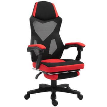 Homestar Gaming stol 58x72x112-122 cm Črno Rdeč