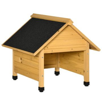Homestar Garaža za robotsko kosilnico 75x76x70 cm Rumena
