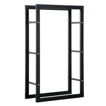 Homestar Stojalo za drva 60x25x100 cm Črno
