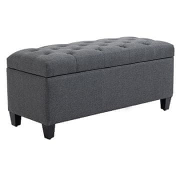 Homestar Klop s shranjevanjem 100x40x44 cm temno siva