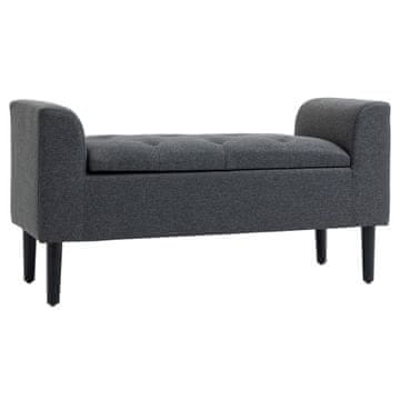 Homestar Klop s shranjevanjem 116x44x58 cm temno siva