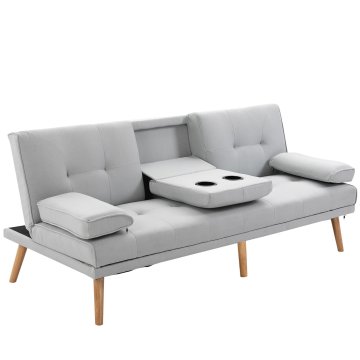 Homestar Sofa postelja 3-sedežna 181x77x72 cm svetlo siva
