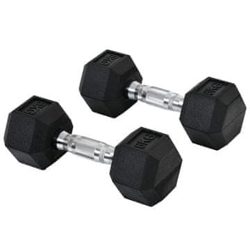 Homestar Set uteži šestkotne 2x6 kg črne barve