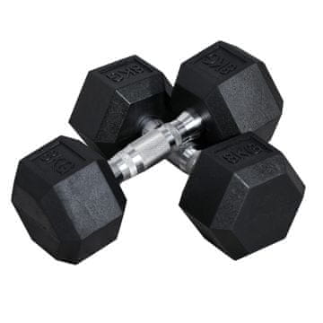 Homestar Set uteži šestkotne 2x8 kg črne barve