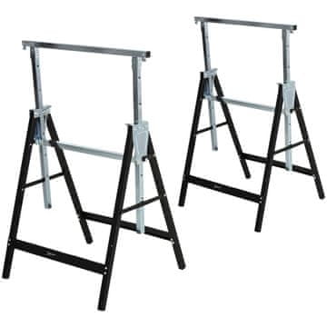 Homestar Nastavljiv zložljiv delovni konj 68x56x80-130 cm črne barve