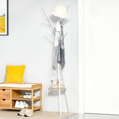 Homestar Obešalnik za plašče 45x45x180 cm Bela