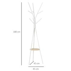 Homestar Obešalnik za plašče 45x45x180 cm Bela