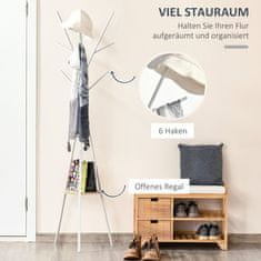 Homestar Obešalnik za plašče 45x45x180 cm Bela