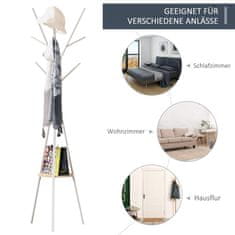Homestar Obešalnik za plašče 45x45x180 cm Bela
