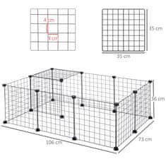 Homestar Igralni ograja za male živali 106x73x36 cm Črna