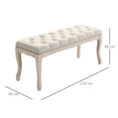 Homestar Tapecirana klop 110x40x48 cm bež
