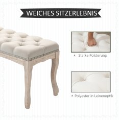 Homestar Tapecirana klop 110x40x48 cm bež