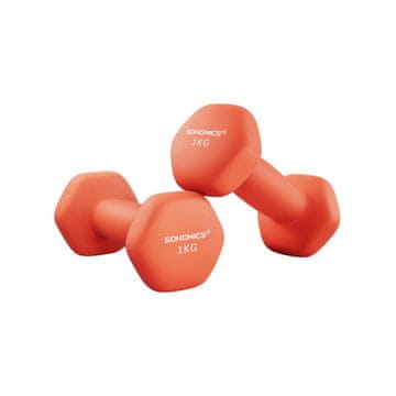 Songmics Set uteži 2 kosa 13.5x6.5 cm oranžne barve