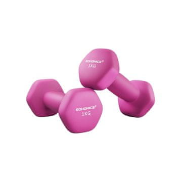 Songmics Set uteži 2 kosa 13.5x6.5 cm roza