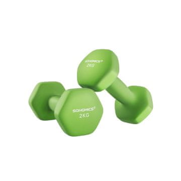 Songmics Set uteži 2 kosa 16x8 cm zelena