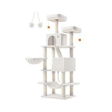 Songmics Mačje drevo 55x45x168 cm Bela