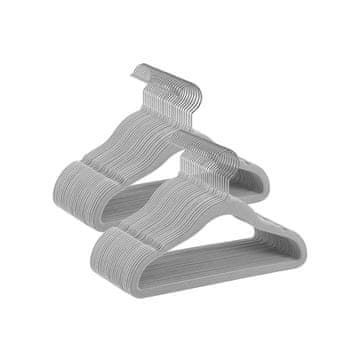 Songmics Otroške obešalnike za oblačila, komplet 50 kosov, 30x20.5 cm, siva