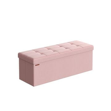 Songmics Shranjevalna klop 110x38x38 cm roza