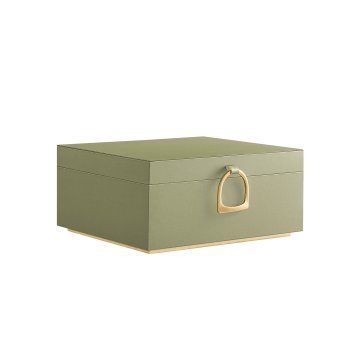 Songmics Škatla za nakit 2 nivoja 20.5x24x11 cm zelena