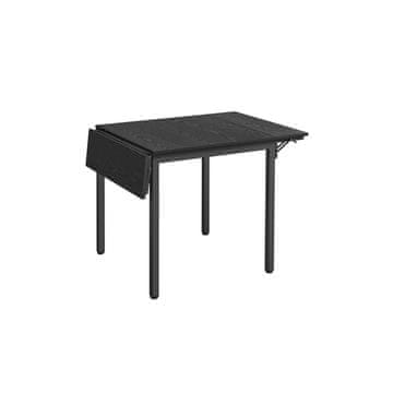 Songmics Jedilna miza zložljiva 78x120x76.2 cm črna