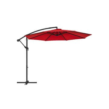 Songmics Senčnik z bočno oporo 300x245 cm rdeč