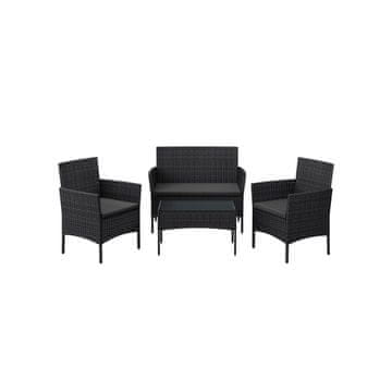 Songmics Vrtni garnitura 56.5x54.5x81.5 cm rjava