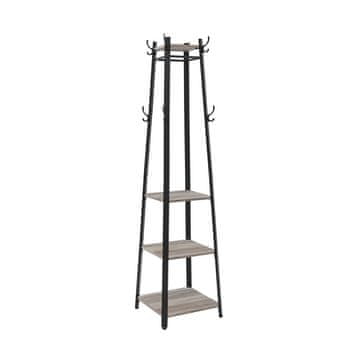 Songmics Obešalnik za plašče 43x43x180 cm sivo-bež