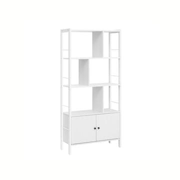 Songmics Knjižna omara 4 odprite police 30x74x154.5 cm Bela