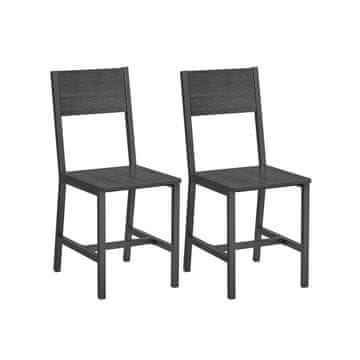 Songmics Set jedilnih stolov 36x46.6x87.1 cm siva